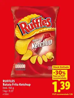 Lidl Ruffles Batata Frita Ketchup promoção