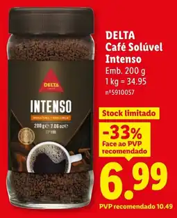 Lidl Delta café solúvel intenso promoção