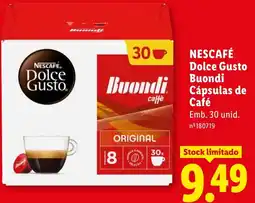 Lidl Nescafé Dolce Gusto Buondi Cápsulas de Café promoção