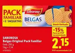 Lidl saborosa belgas original pack familiar promoção
