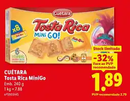 Lidl Cuétara Tosta Rica MiniGo promoção