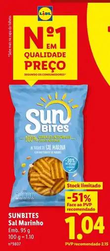 Lidl Sunbites sal marinho promoção