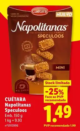 Lidl Cuétara Napolitanas Speculoos promoção