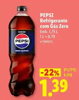 Lidl Pepsi refrigerante com gás zero promoção