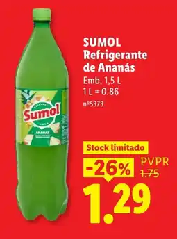 Lidl Sumol Refrigerante de Ananás promoção