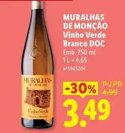 Lidl Muralhas de Monção Vinho Verde promoção