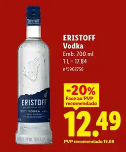 Lidl Eristoff Vodka promoção