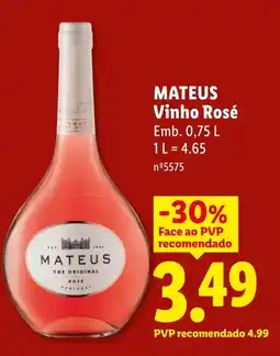 Lidl mateus vinho rosé promoção