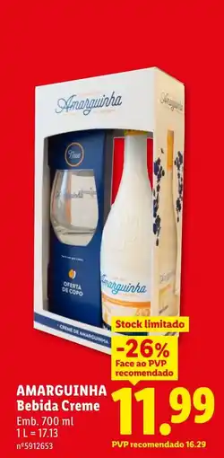 Lidl Amarguinha bebida creme promoção