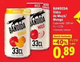 Lidl Bandida sidra de maçã/manga promoção