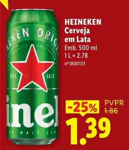 Lidl Heineken cerveja em lata promoção