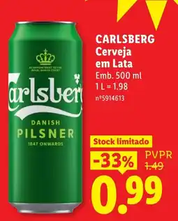 Lidl Carlsberg cerveja em lata promoção
