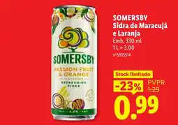 Lidl Somersby sidra de maracujá e laranja promoção