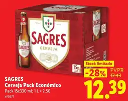 Lidl Sagres Cerveja Pack Económico promoção