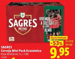 Lidl Sagres cerveja mini pack económico promoção