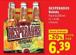 Lidl Desperados original promoção