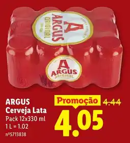 Lidl Argus cerveja lata promoção