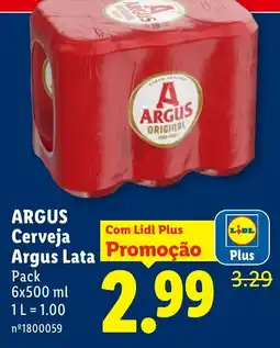 Lidl Argus cerveja argus lata promoção