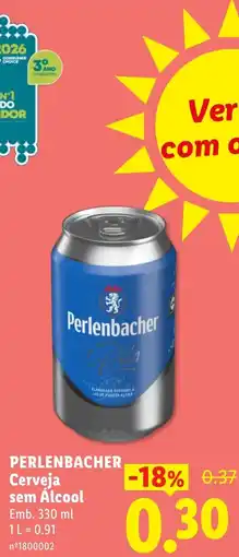 Lidl Perlenbacher Cerveja sem Álcool promoção