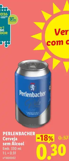 Lidl Perlenbacher Cerveja sem Álcool promoção