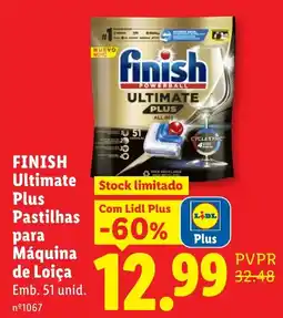 Lidl finish ultimate plus pastilhas para máquina de loiça promoção