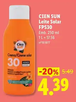 Lidl Cien sun leite solar promoção