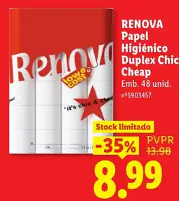 Lidl Renova papel higiénico duplex chic cheap promoção