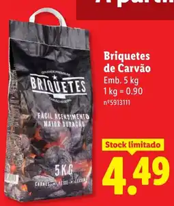 Lidl Briquetes de Carvão promoção