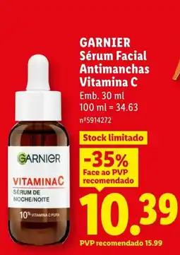 Lidl garnier sérum facial antimanchas vitamina c promoção