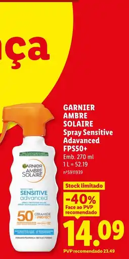 Lidl garnier ambre solaire spray sensitive advanced promoção