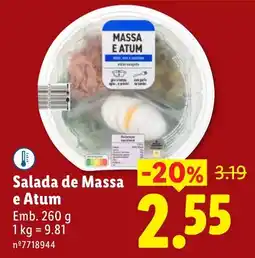 Lidl Salada de Massa e Atum promoção
