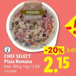 Lidl Chef select pizza romana promoção