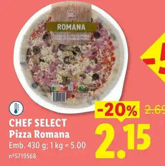 Lidl Chef select pizza romana promoção