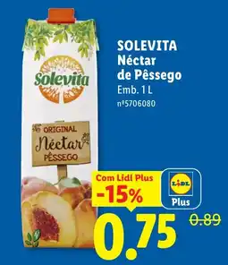 Lidl Solevita Néctar de Pêssego promoção