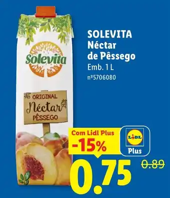 Lidl Solevita Néctar de Pêssego promoção
