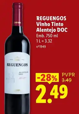 Lidl Reguengos Vinho Tinto promoção