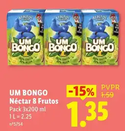 Lidl um bongo nectar 8 frutos promoção