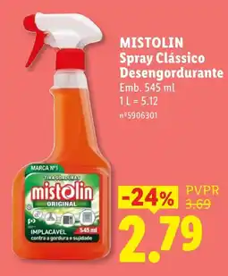 Lidl Mistolin spray clássico desengordurante promoção