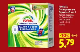 Lidl formil detergente em cápsulas 5 em 1 promoção