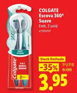 Lidl Colgate escova 360º suave promoção