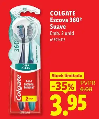 Lidl Colgate escova 360º suave promoção