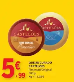 E.Leclerc Queijo curado castelões pimentão/original promoção