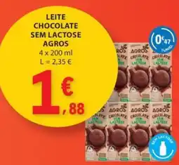 E.Leclerc Leite chocolate sem lactose agros promoção