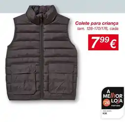 kik Colete para criança promoção