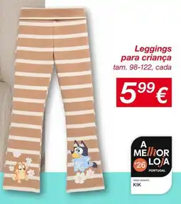 kik Leggings para criança promoção