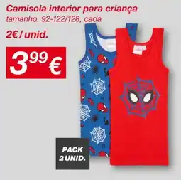 kik Camisola interior para criança promoção