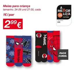 kik Meias para criança KIK promoção