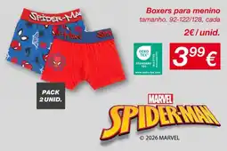 kik Boxers para menino spider-man promoção