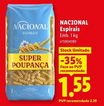 Lidl Nacional espirais promoção