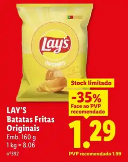 Lidl Lay's batatas fritas originais promoção